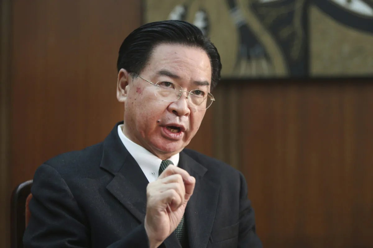 Taiwanese Foreign Minister Joseph Wu speaks during an exclusive interview with The Associated Press at his ministry in Taipei, Taiwan on Dec. 10, 2019. (Chiang Ying-ying/AP)