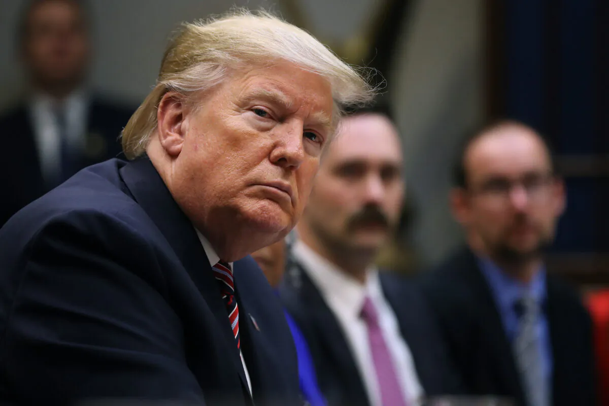 President Donald Trump hosts a roundtable discussion with small business owners and members of his administration in the Roosevelt Room at the White House in Washington on Dec. 6, 2019. (Chip Somodevilla/Getty Images)