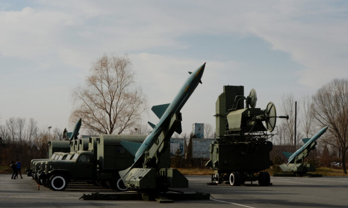 Surface to Air missiles are on display at the People's Liberation Army Aviation Museum in Beijing on December 4, 2013. (Mark Ralston/AFP via Getty Images)