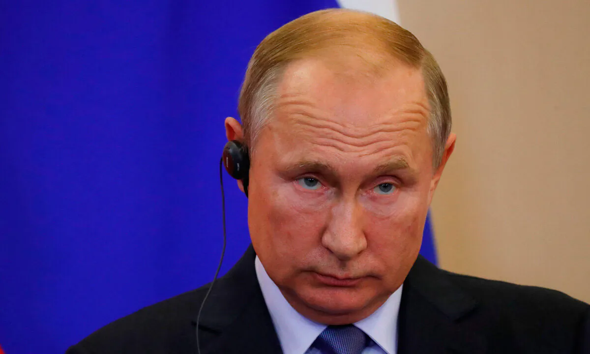 Russian President Vladimir Putin during a joint press conference with his Turkish counterpart following their talks in the Black sea resort of Sochi on Oct. 22, 2019. Sergei Chirikov/AFP via Getty Images