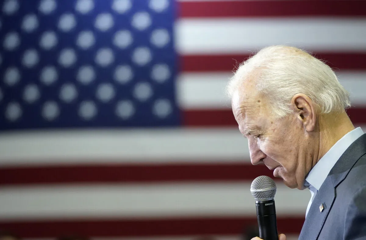 Democratic presidential candidate former U.S. Vice president Joe Biden campaigns at a VFW Hall in Oelwein, Iowa on Dec. 7, 2019. (Win McNamee/Getty Images)