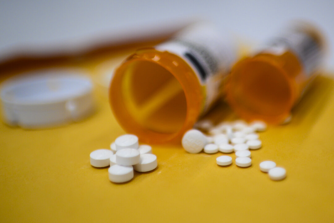 An illustration image shows tablets of opioid painkiller Oxycodone, a prescription drug. (Eric Baradat/AFP via Getty Images)
