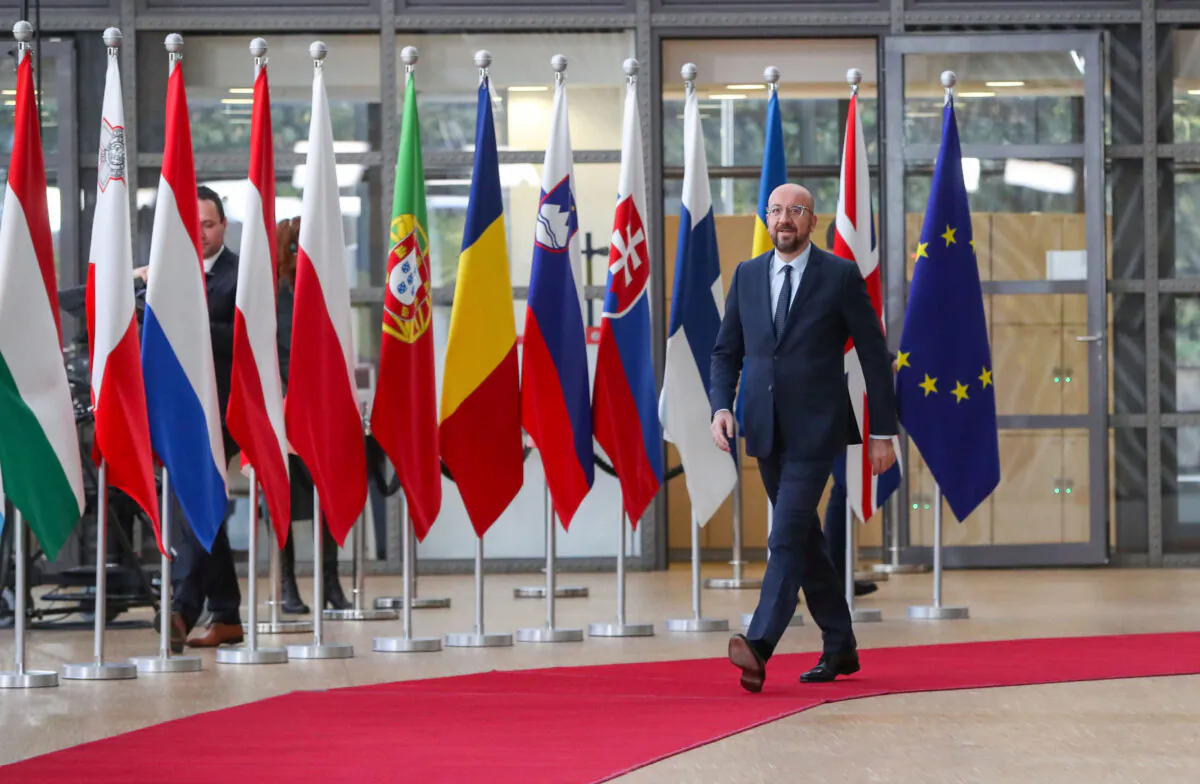 European Council President Charles Michel arrives at EU Council headquarters, ahead of an EU leaders summit in Brussels, Belgium December 12, 2019. (Yves Herman/Reuters)