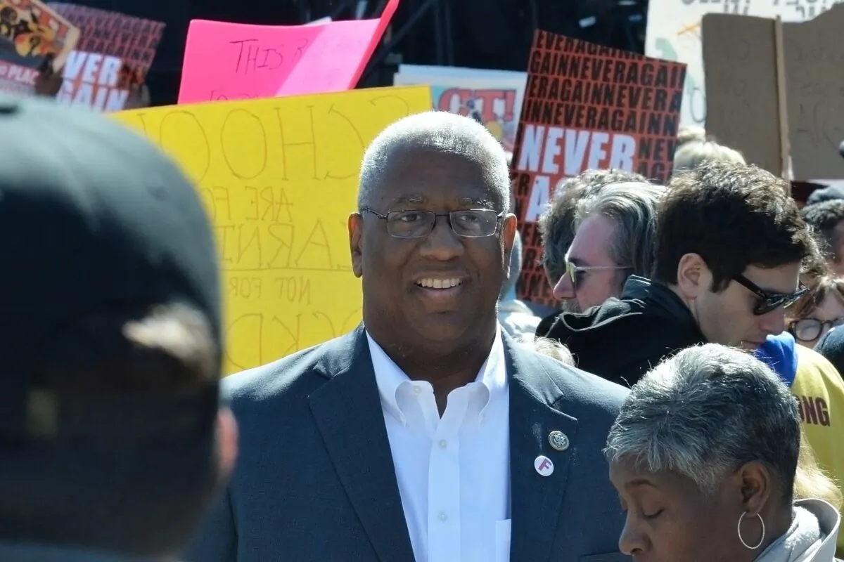 Rep. Donald McEachin (D-Va.) attends the March for Our Lives Rally in Washington on March 24, 2018. (Shannon Finney/Getty Images)