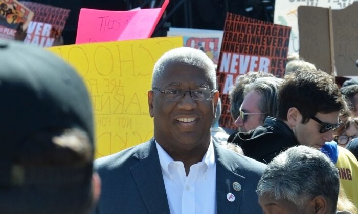 Rep. Donald McEachin (D-Va.) attends the March for Our Lives Rally in Washington on March 24, 2018. (Shannon Finney/Getty Images)