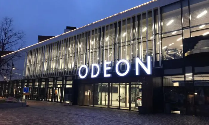The Odeon Music and Theatre Center in Odense, Denmark. (Screenshot via Denmark TV2)