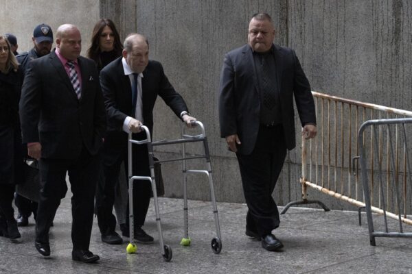 weinstein using walking frame