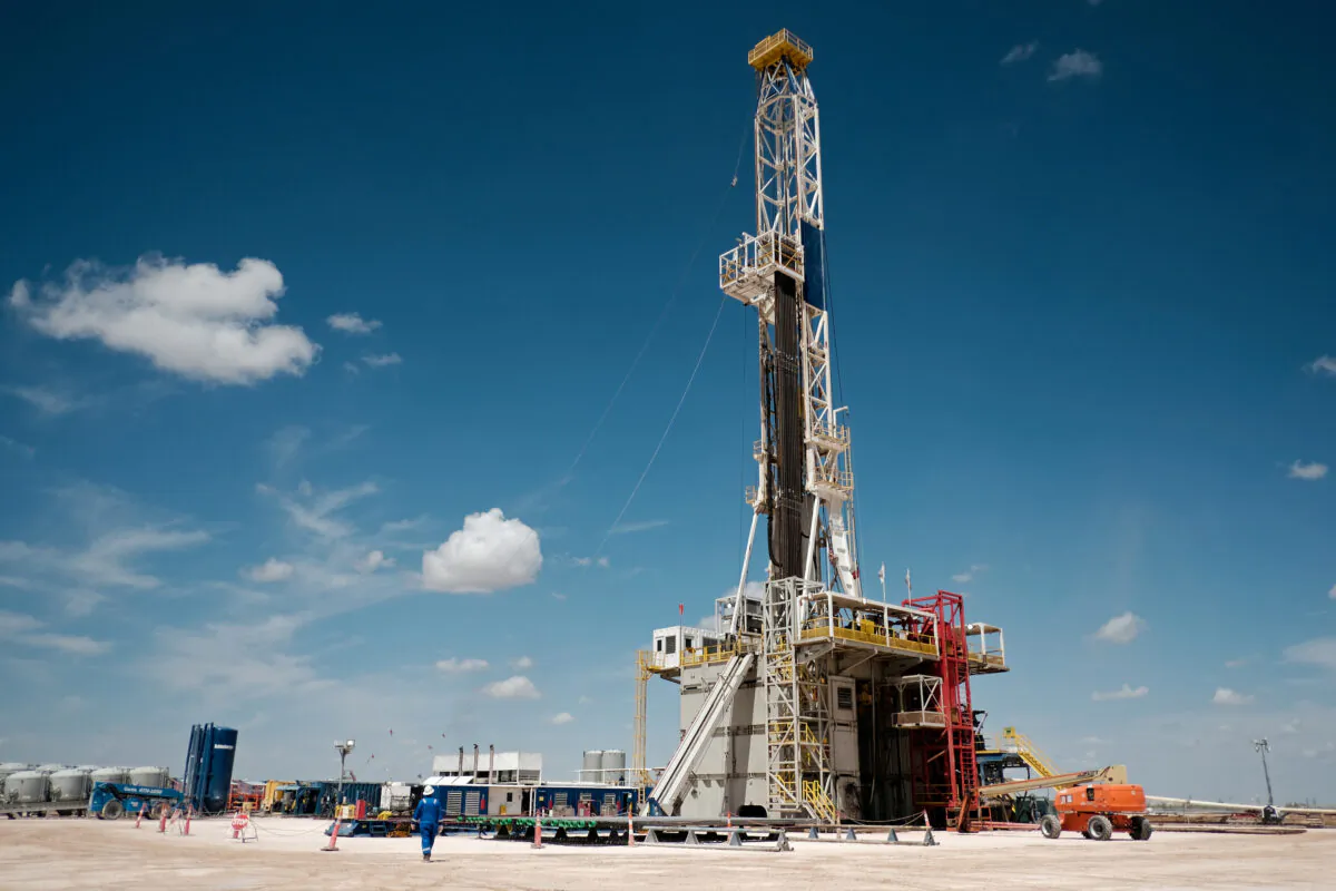 This Aug. 22, 2019, photo shows a Chevron oil exploration drilling site near Midland, Texas, U.S. Reuters/Jessica Lutz/File Photo)