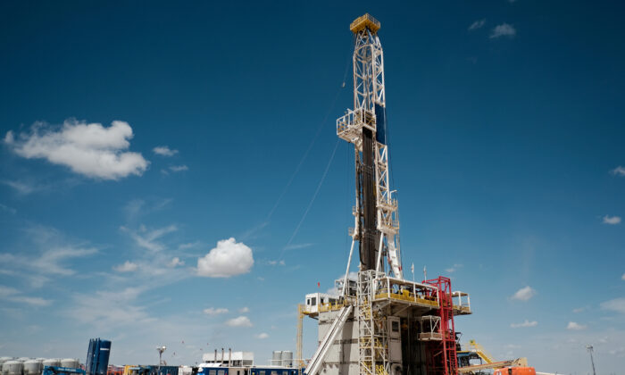 This Aug. 22, 2019, photo shows a Chevron oil exploration drilling site near Midland, Texas, U.S. Reuters/Jessica Lutz/File Photo)
