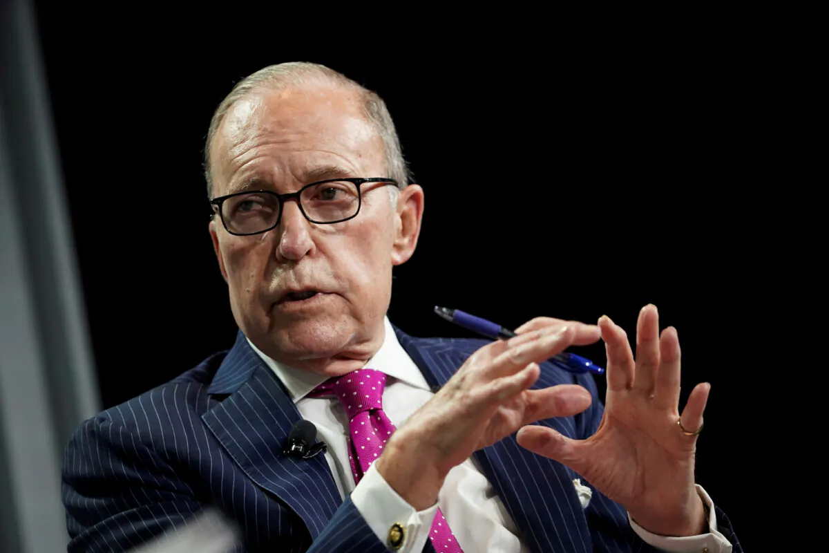 Director of the Economic Council Larry Kudlow speaks during the Wall Street Journal CEO Council, in Washington, on Dec. 10, 2019. (Al Drago/Reuters)