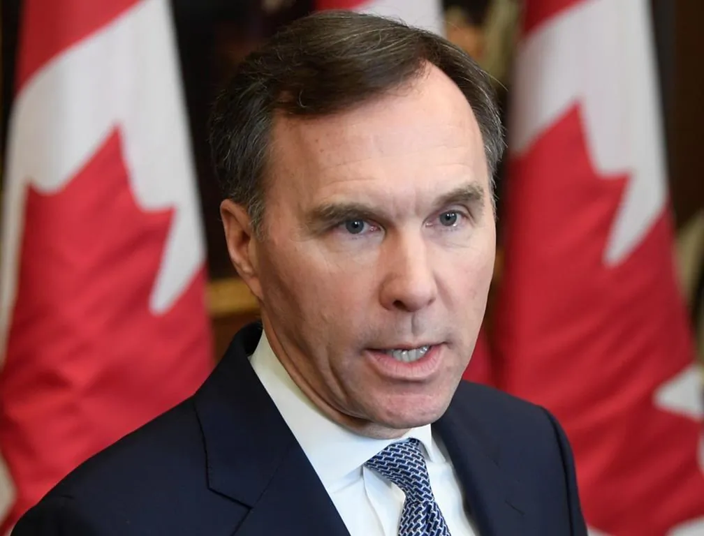 Minister of Finance Bill Morneau provides a fiscal update on Dec. 16, 2019 in Ottawa. (The Canadian Press/Adrian Wyld)