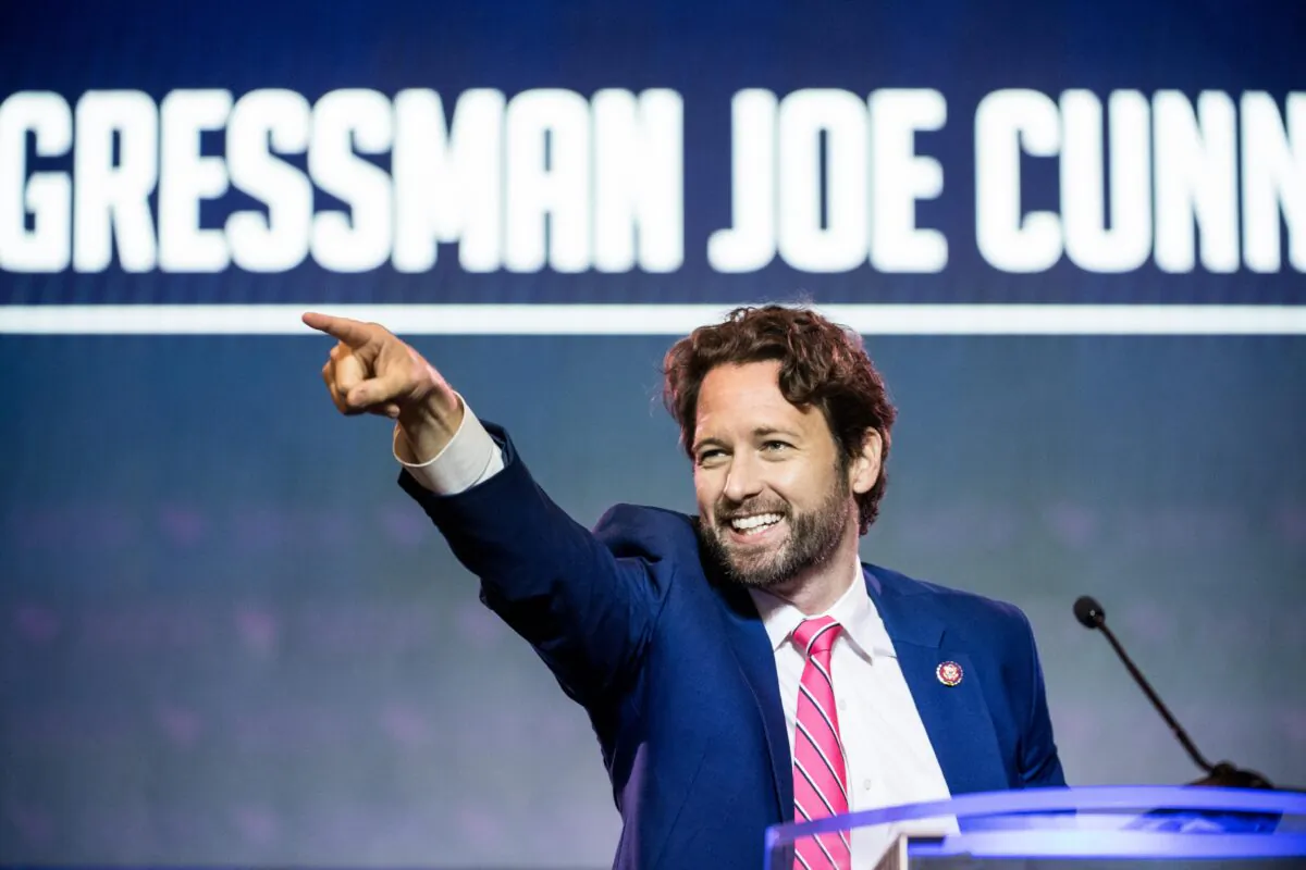 Rep. Joe Cunningham (D-S.C.) addresses the crowd at the 2019 South Carolina Democratic Party State Convention in Columbia, South Carolina, on June 22, 2019. (Sean Rayford/Getty Images)