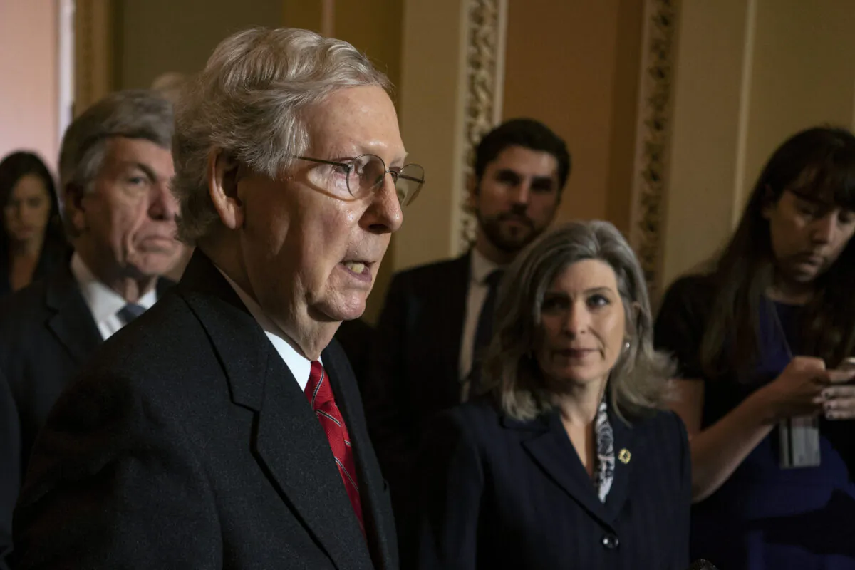Senate Majority Leader Mitch McConnell (R-KY) speaks during his weekly press conference at the U.S. Capitol  in Washington on Nov. 19, 2019. (Alex Edelman/Getty Images)