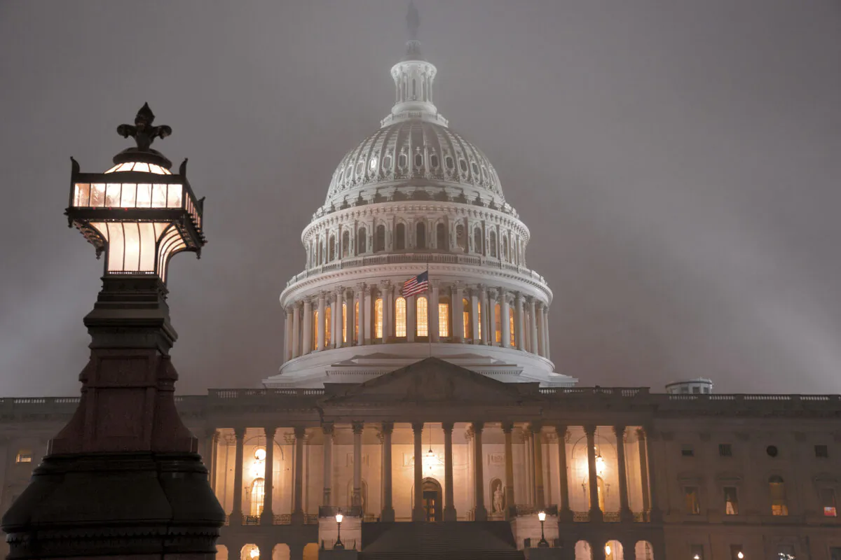 The U.S. Capitol in Washington is shrouded in mist on Dec. 13, 2019. (J. Scott Applewhite/AP Photo)