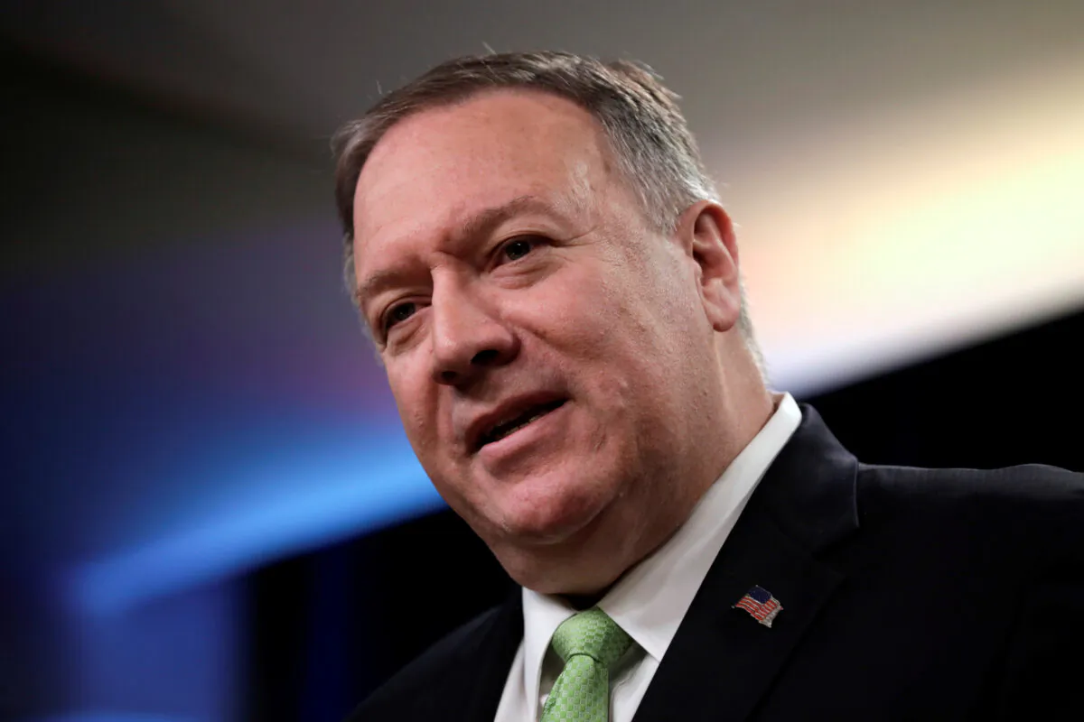 Secretary of State Mike Pompeo makes a statement to the press at the State Department in Washington on Dec. 11, 2019. (Yuri Gripas/Reuters)