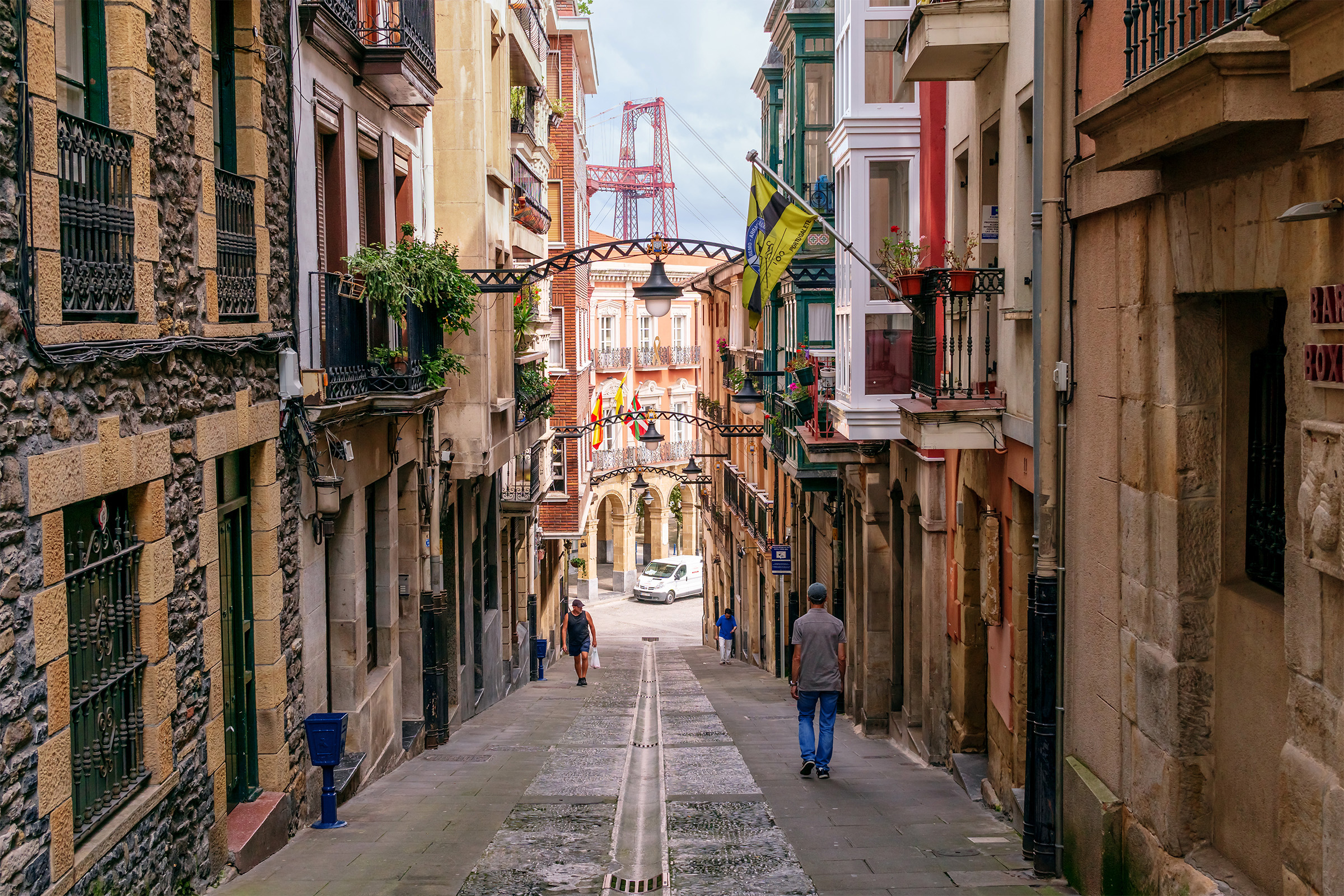 Street in Portugalete, Bilbao, Spain