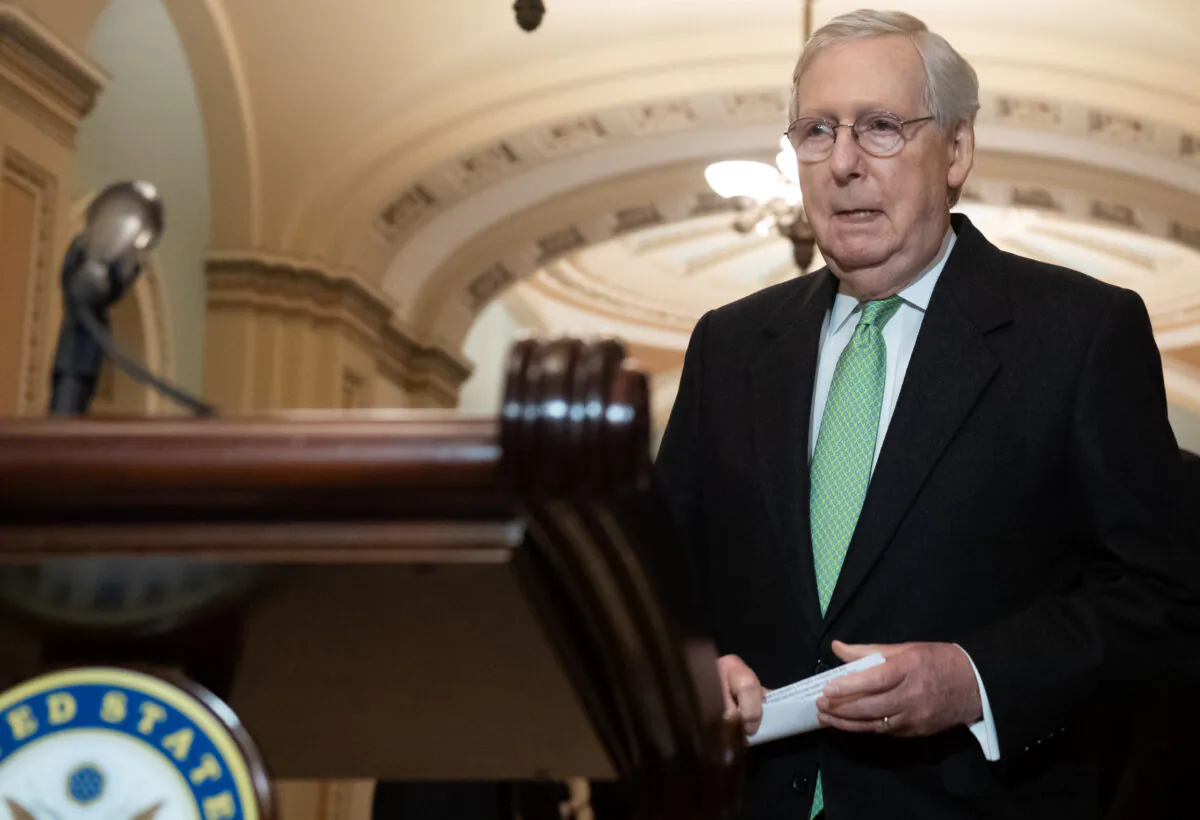 Senate Majority Leader Mitch McConnell at the Capitol in Washington on Dec. 17, 2019. (SAUL LOEB/AFP via Getty Images)