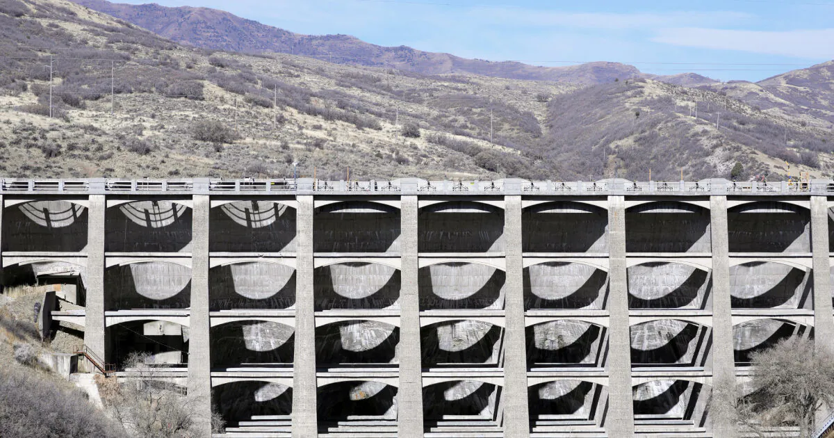This Nov. 7, 2019, photo shows the Mountain Dell Dam, east of Salt Lake City. U.S. Sen. Kirsten Gillibrand, D-N.Y., is proposing Tuesday, Dec. 17, 2019. (AP Photo/Rick Bowmer)