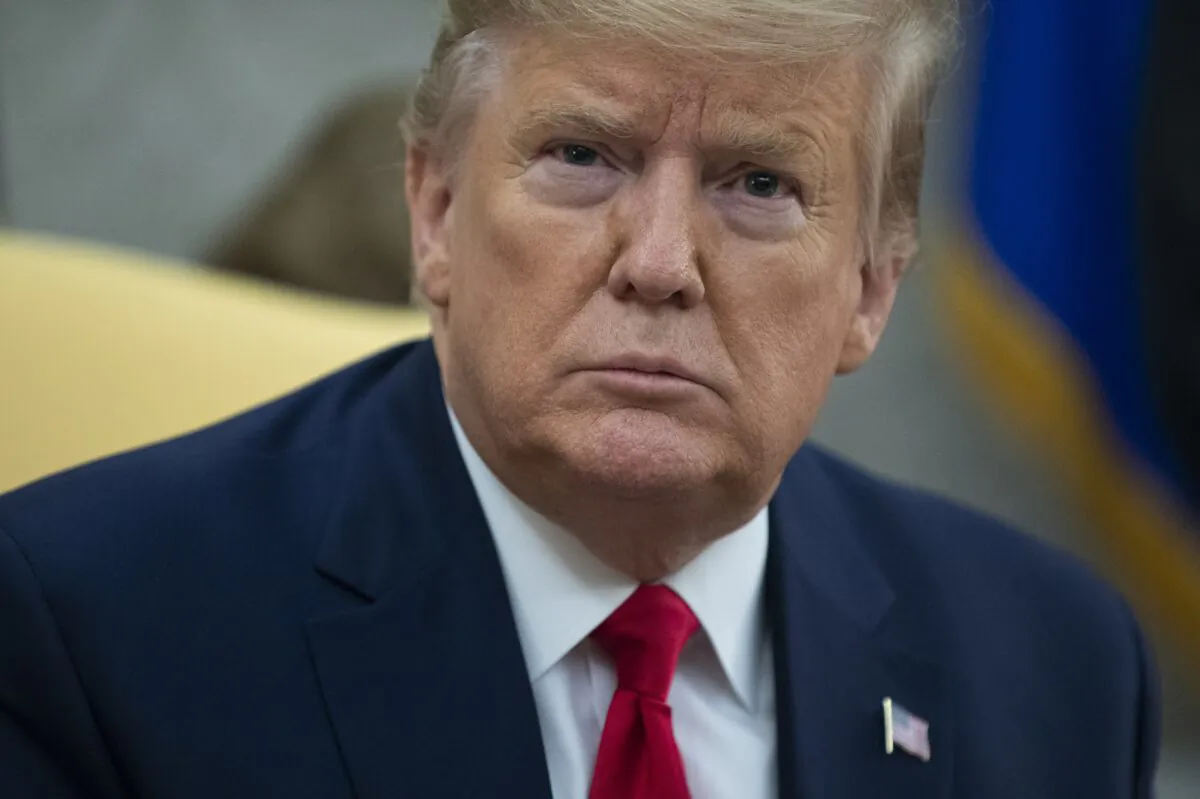 President Donald Trump listens to a question during a meeting with Guatemalan President Jimmy Morales in the Oval Office of the White House in Washington on Dec. 17, 2019. (Evan Vucci/AP Photo)