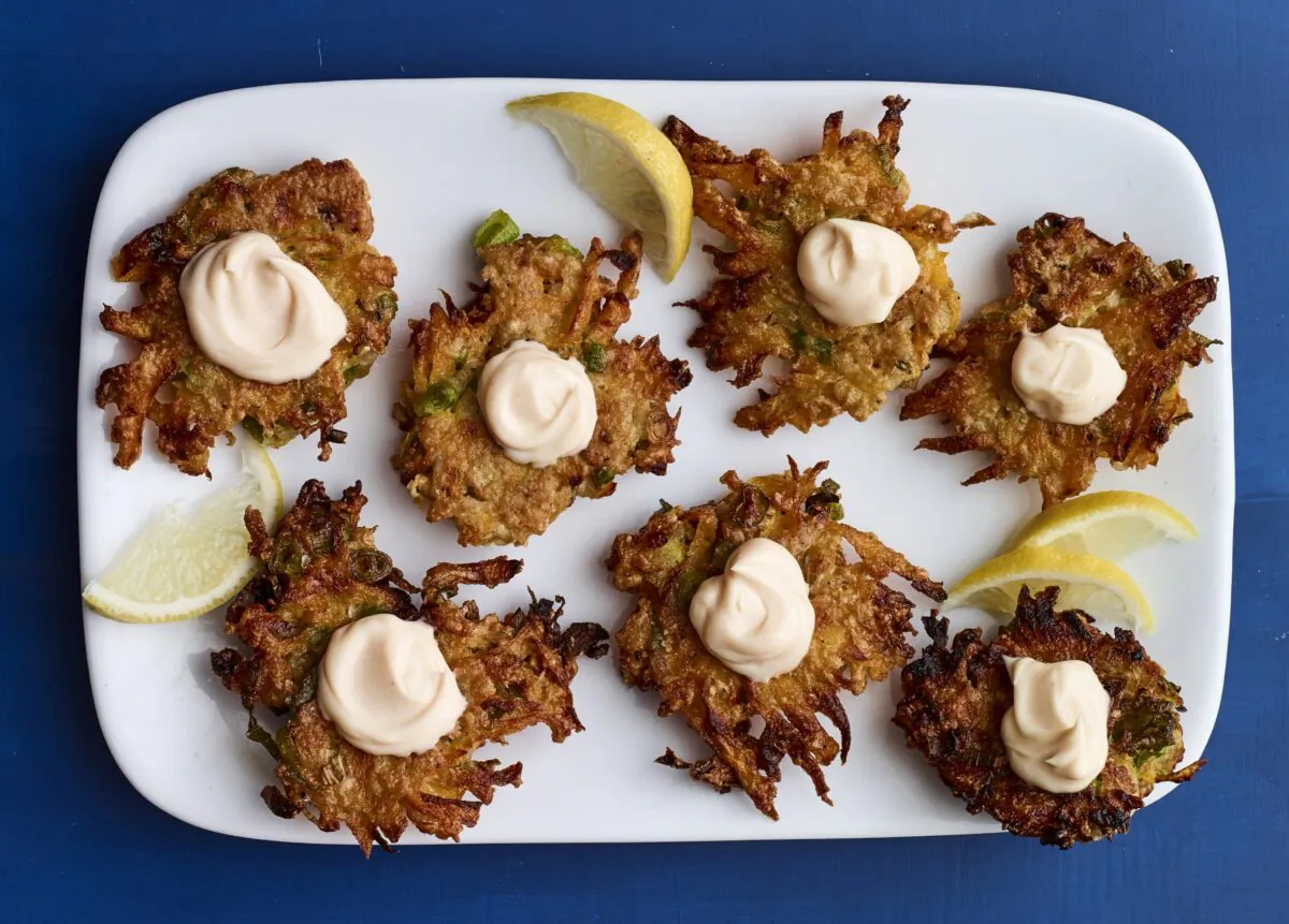 Lacy squash latkes. (Courtesy of JamieGeller.com)