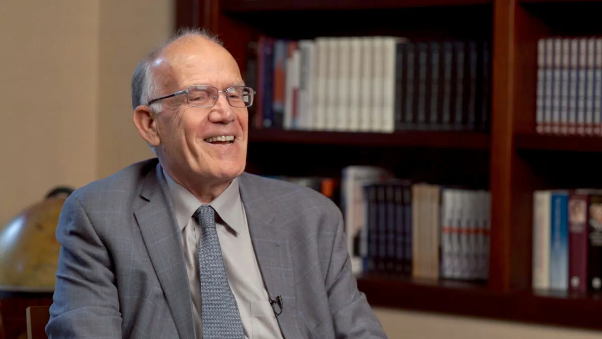 Victor Davis Hanson, historian and Hoover Institution and National Review Institute fellow, in New York City on Dec. 9, 2019. (The Epoch Times)