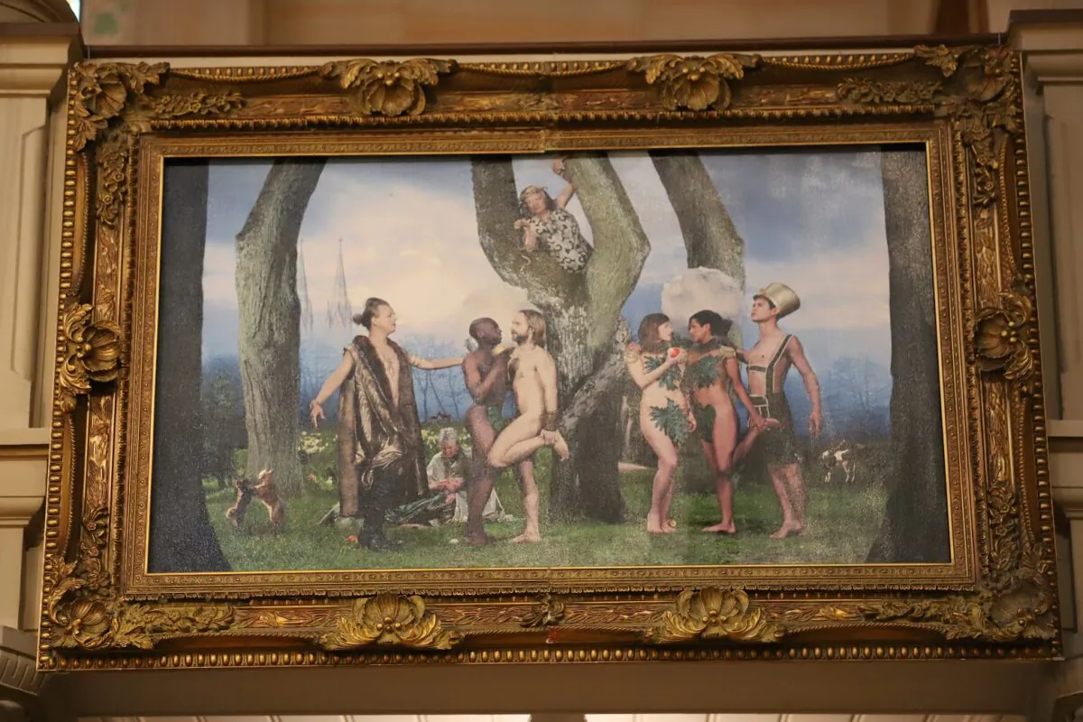 The painting "Paradise" by Elisabeth Ohlson Wallin. (Swedish Church of Malmo)