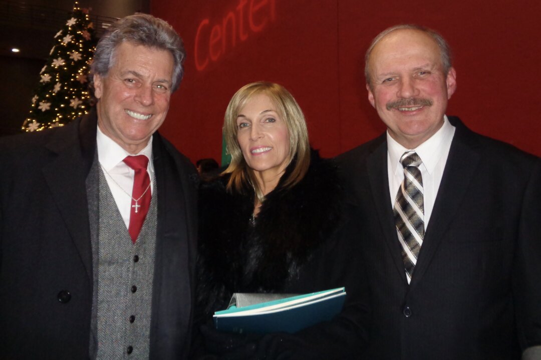 Mark Benjamin enjoyed watching Shen Yun with best friends Rick and Irene Hudson at the Performing Arts Center of Purchase College in Purchase, New York, on Dec. 21, 2019. (Yawen Hung/The Epoch Times)