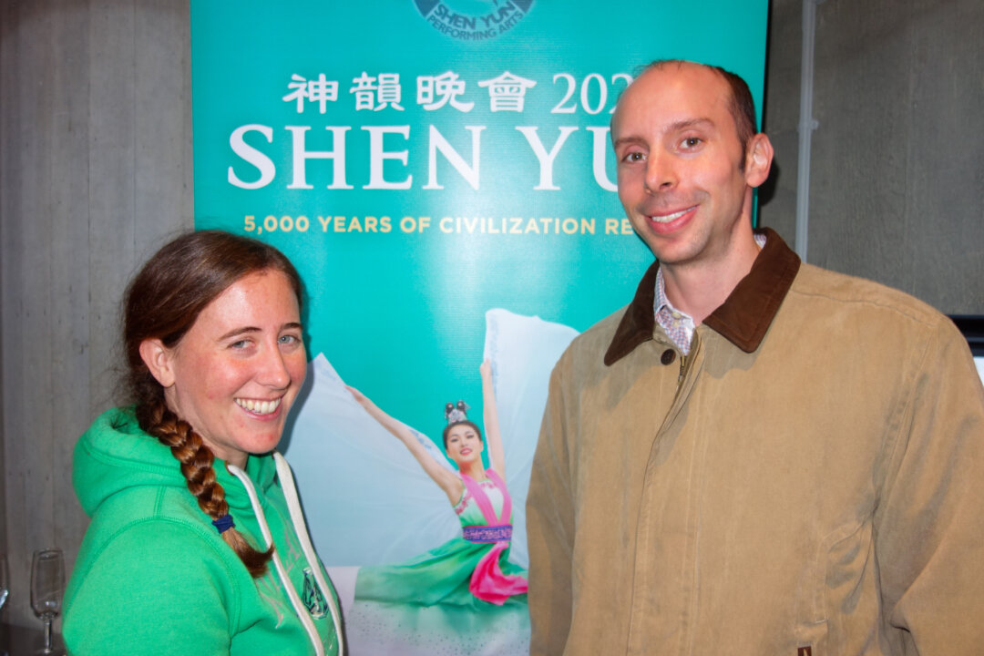 Stephanie Tomicich and Robert Fogerite enjoyed Shen Yun Performing Arts at Zellerbach Hall in Berkeley, Calif., on Dec. 22, 2019. (Lily Yu/The Epoch Times)