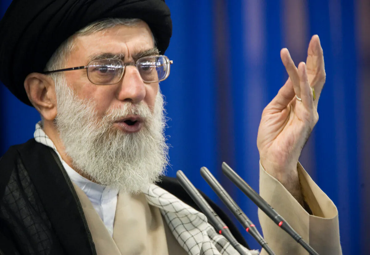 Iran's Supreme Leader Ayatollah Ali Khamenei speaks during Friday prayers in Tehran on Sept. 14, 2007. (Morteza Nikoubazl/Reuters-File)
