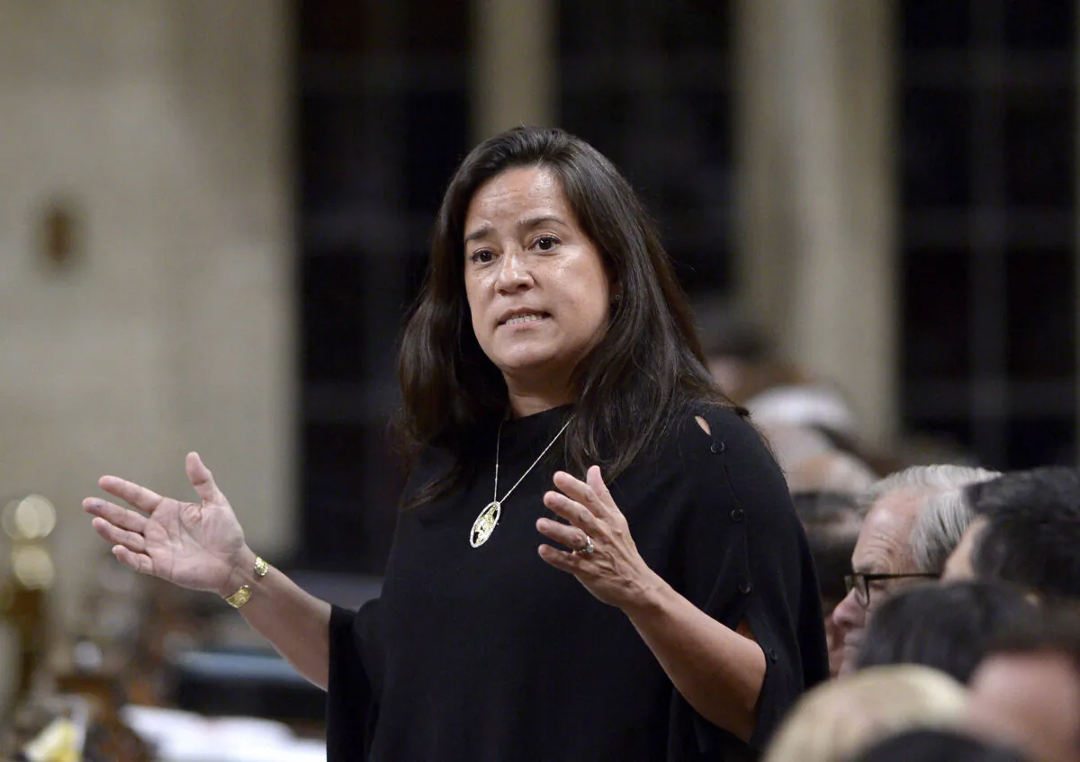 Former minister of justice and attorney general of Canada Jody Wilson-Raybould rises during question period in the House of Commons on Parliament Hill in Ottawa on April 19, 2018. At the centre of the SNC-Lavalin scandal, the now-independent MP feels justice has been served. (The Canadian Press/Justin Tang)