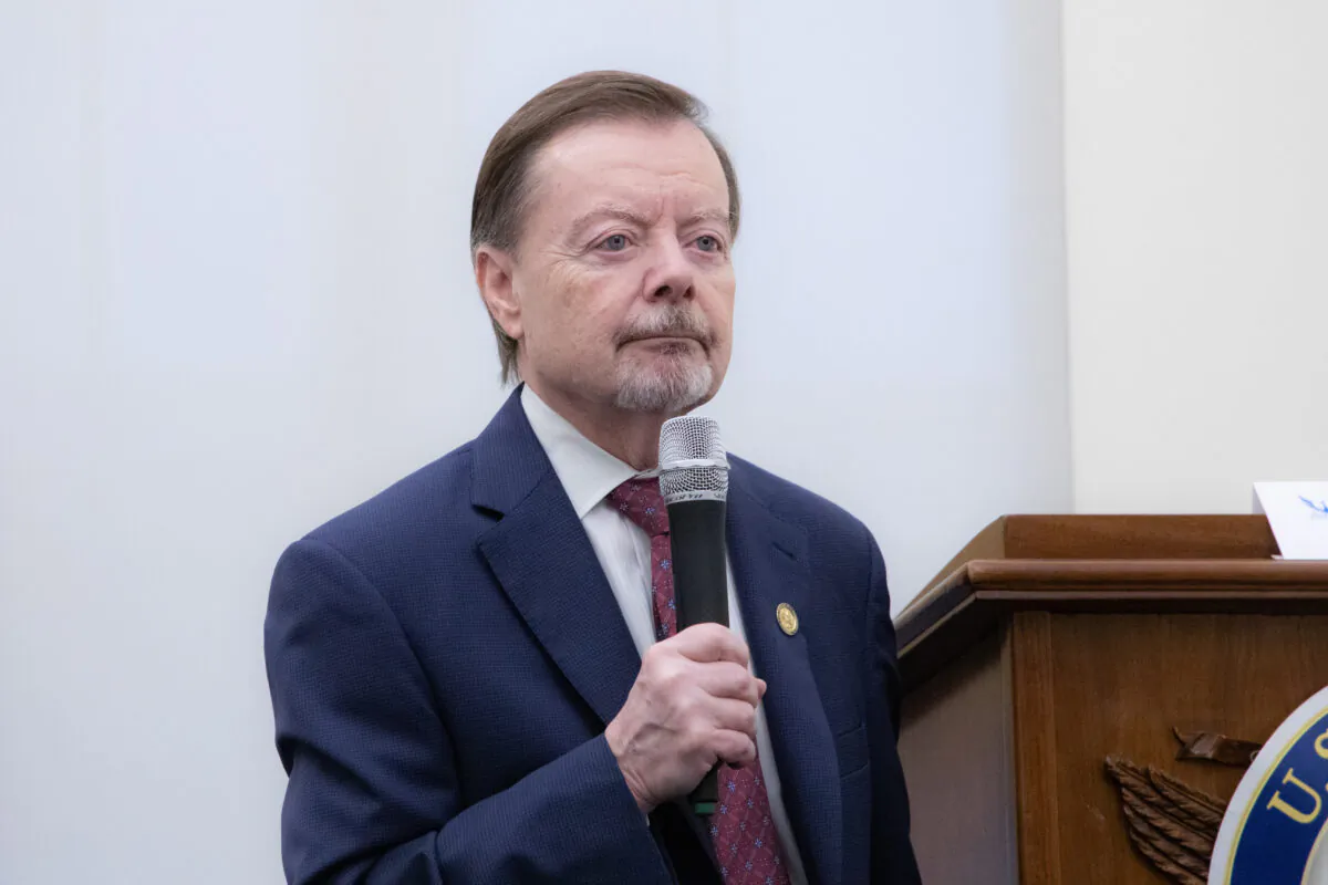Commissioner Gary Bauer of the U.S. Commission on International Religious Freedom speaks at a forum hosted by the Global Tuidang Center at the U.S. Capitol on Dec 10, 2019. (Lynn Lin/Epoch Times)