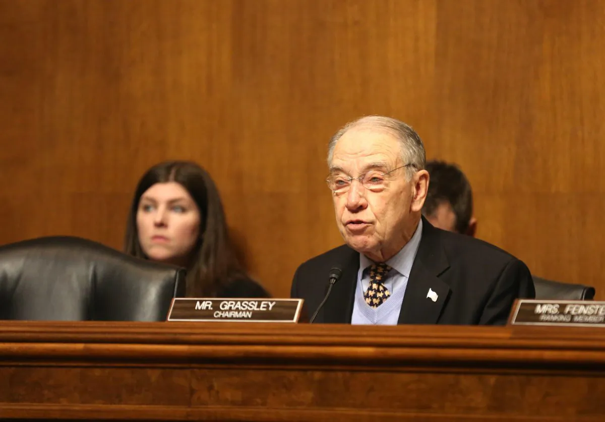 Sen. Chuck Grassley (R-Iowa) chair of the Senate Judiciary Committee, at the panel’s hearing in Washington on Dec. 12, 2018. (Jennifer Zeng/The Epoch Times)