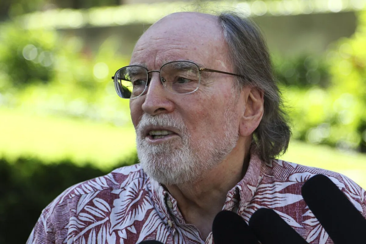 Former Hawaii Gov. Neil Abercrombie speaks at a news conference in Honolulu on Dec. 23, 2019.