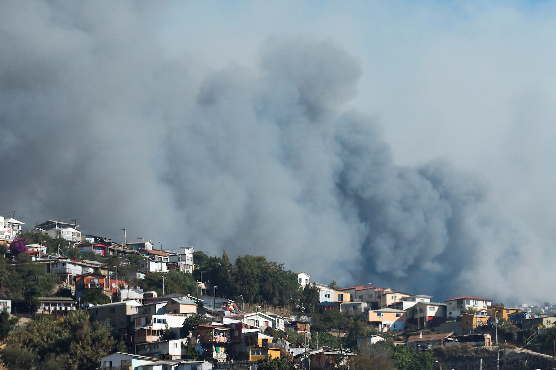 fire in Valparaiso Chile