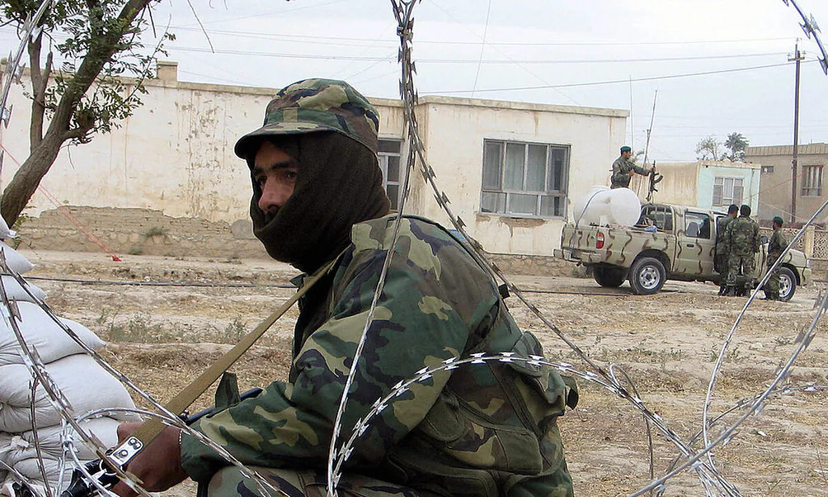 File image of a solider of Afghan National Army in Balkh Province. (FARZANA WAHIDY/AFP via Getty Images))