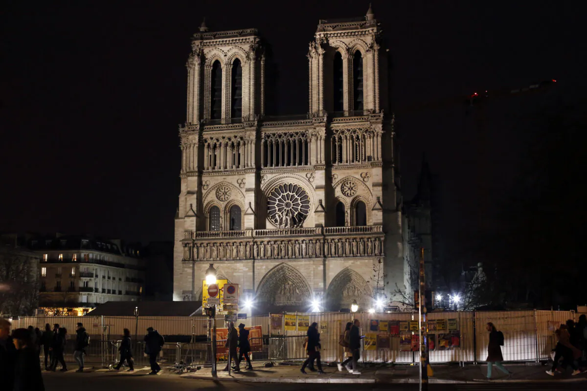 Notre Dame cathedral is pictured in Paris, on Dec. 24, 2019. (Thibault Camus/AP Photo)