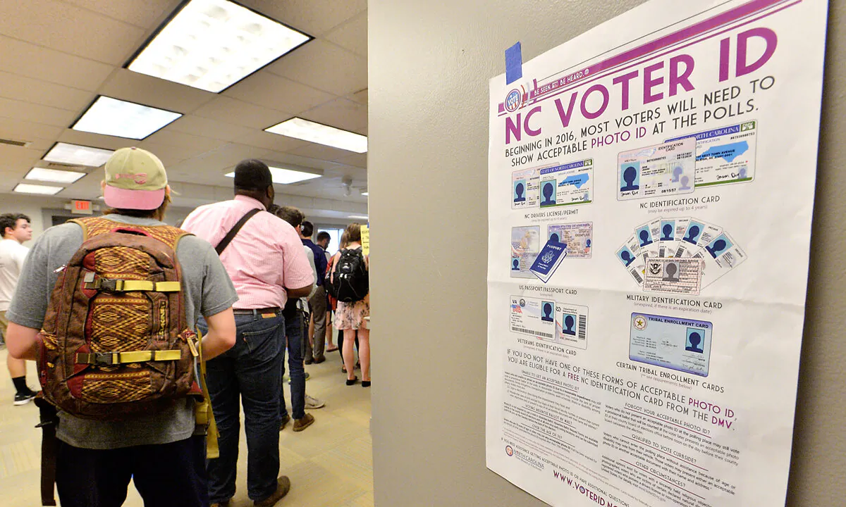North Carolina State University students wait in line to vote in the primaries at Pullen Community Center in Raleigh, N.C., on March 15, 2016. (Sara D. Davis/Getty Images)