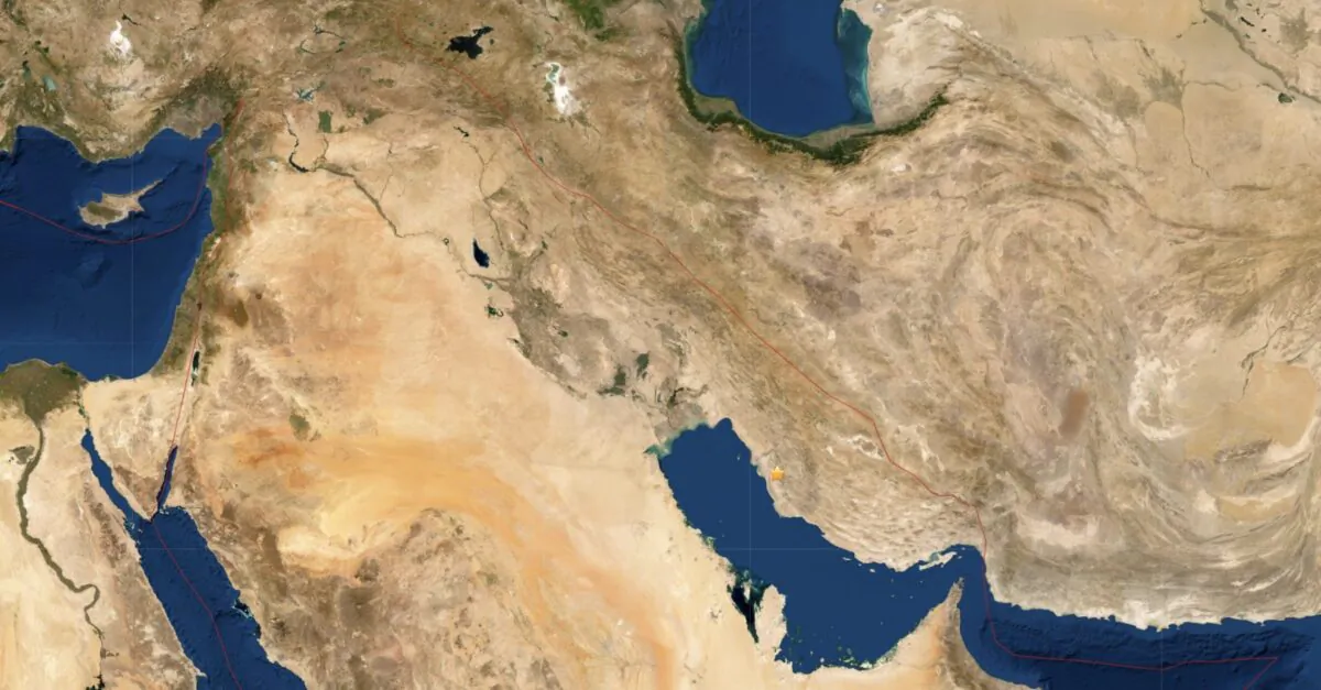 A 5.1 magnitude earthquake strikes Iran on Dec. 27, 2019. (USGS)