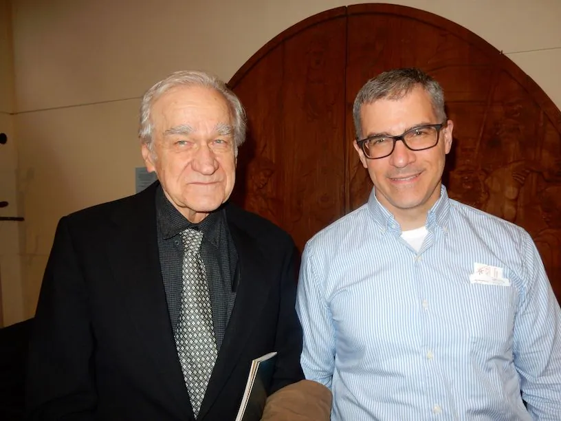 Peter Kucer, priest and president-rector of Holy Apostles College & Seminary, attended a performance of Shen Yun Performing Arts at the Palace Theatre on Dec. 26, 2019 with his father, John Kucer, a former professional violinist who worked at the Juilliard School and the Manhattan School of Music. (Wei Yong/The Epoch Times)