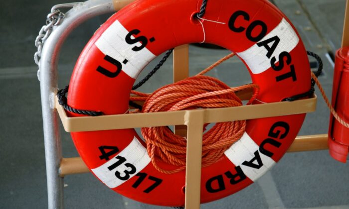 A life saver ring is shown aboard a U.S. Coast Guard boat in a file photo  (Phil Mislinski/Getty Images)