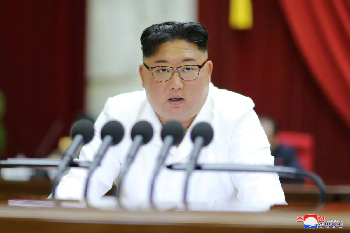 North Korean leader Kim Jong Un speaks during the 5th Plenary Meeting of the 7th Central Committee of the Workers' Party of Korea (WPK) in this undated photo released on Dec. 29, 2019 by North Korean Central News Agency. (KCNA via Reuters)