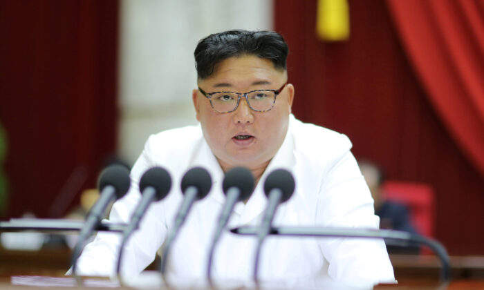 North Korean leader Kim Jong Un speaks during the 5th Plenary Meeting of the 7th Central Committee of the Workers' Party of Korea (WPK) in this undated photo released on Dec. 29, 2019 by North Korean Central News Agency. (KCNA via Reuters)
