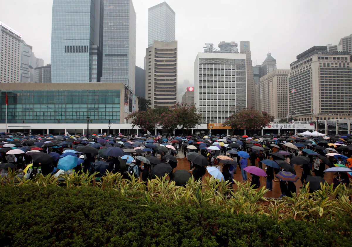 People attend a pro-democracy rally at Edinburgh Place in Hong Kong, China on Dec. 29, 2019. (Navesh Chitrakar/Reuters)