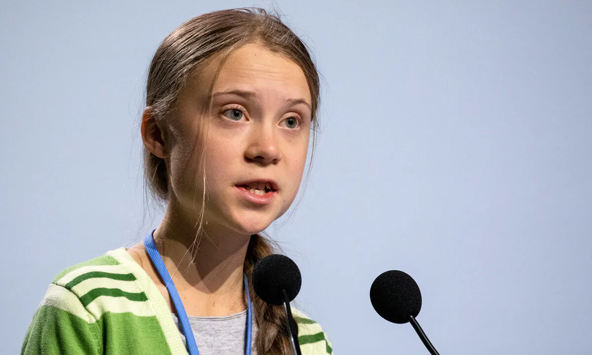 Swedish environment activist Greta Thunberg gives a speech at the plenary session during the COP25 Climate Conference in Madrid on Dec. 11, 2019. (Pablo Blazquez Dominguez/Getty Images)