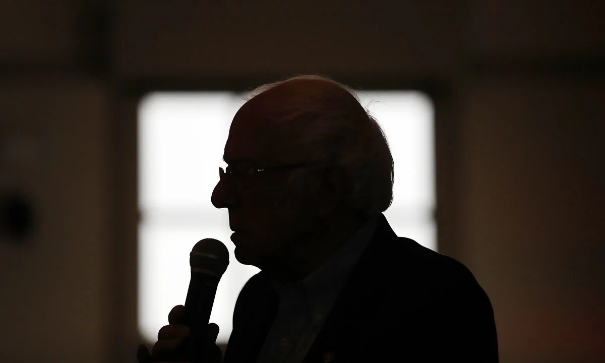Democratic presidential candidate Sen. Bernie Sanders (D-Vt.) speaks during a campaign event at NOAH's Events Venue in West Des Moines, Iowa, on Dec. 30, 2019. Joe Raedle/Getty Images
