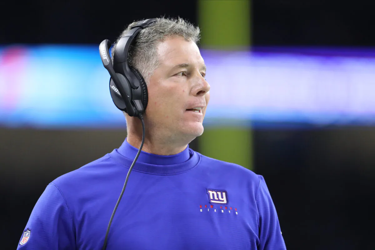 Pat Shurmur, former head coach of the New York Giants, looks on in the third quarter during a game against the Detroit Lionsat Ford Field in Detroit, Michigan, on Oct. 27, 2019. (Rey Del Rio/Getty Images)