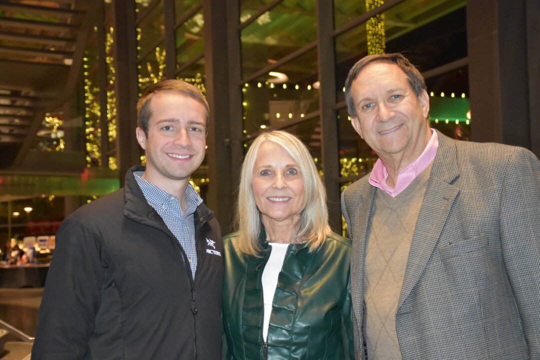 David, Elizabeth, and Daniel Durand (R) attend Shen Yun Performing Arts at the Dallas AT&T Performing Arts Center, on Dec. 30, 2019. (Amy Hu/The Epoch Times)