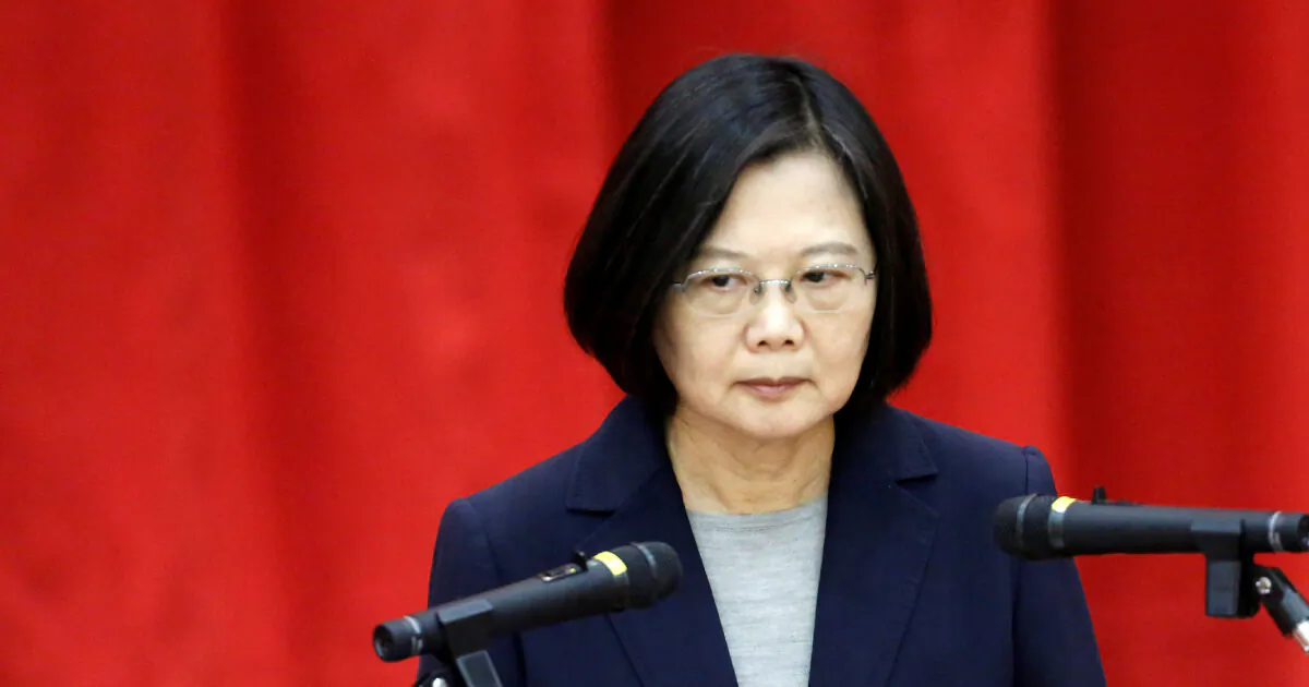 Taiwan President Tsai Ing-wen talks during a graduation ceremony for the Investigation Bureau agents in New Taipei City, Taiwan, Dec. 26 , 2019. (Ann Wang/Reuters)