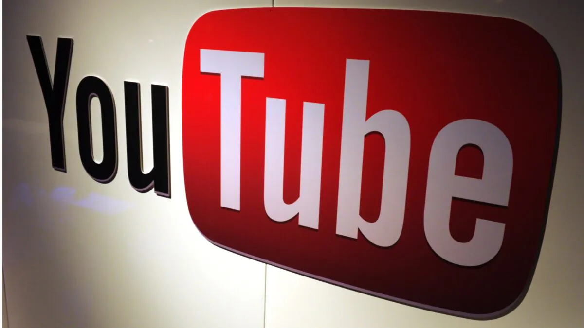 A picture shows a YouTube logo during LeWeb Paris 2012 in Saint-Denis near Paris on Dec. 4, 2012. (Eric Piermont/AFP via Getty Images)