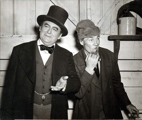 Edward Arnold and John Huston in The Devil and Daniel Webster